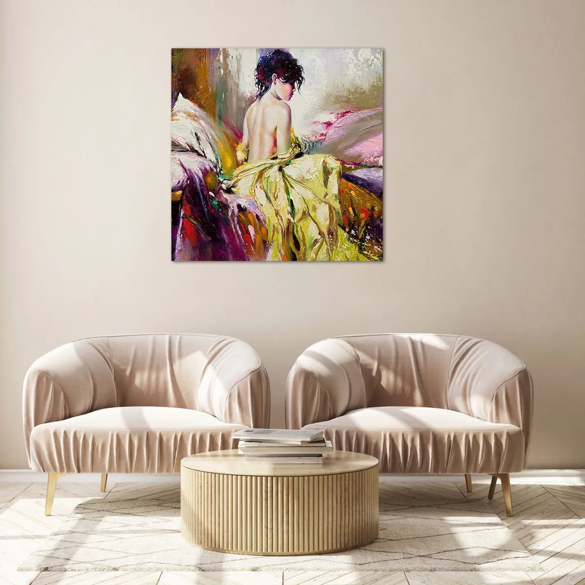 Obraz na skle - Medzi ústami a okrajom pohára - 60x60 cm