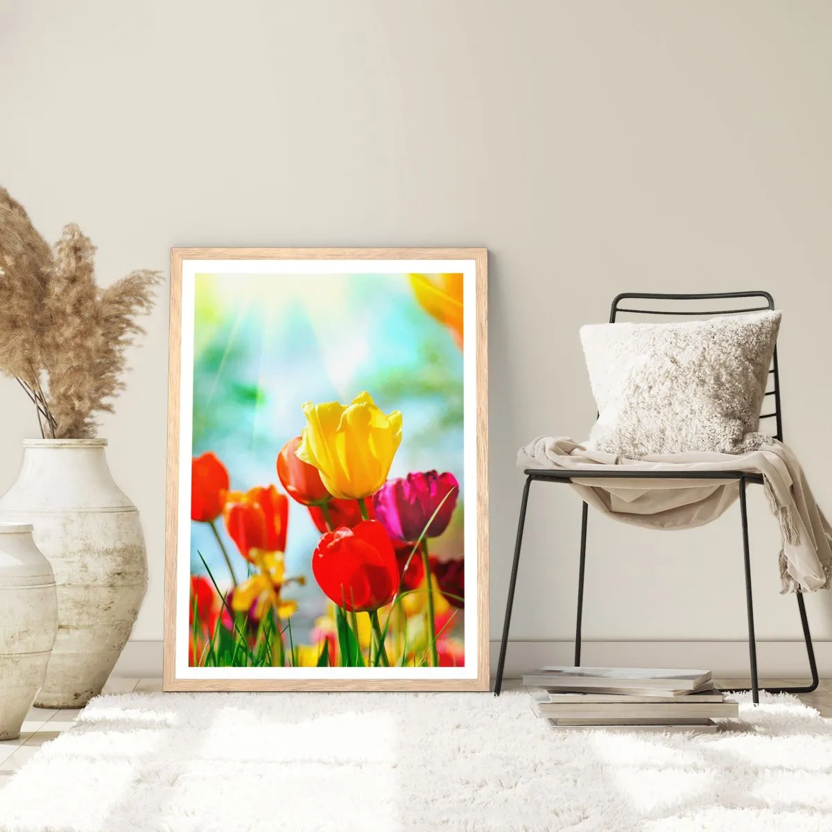 Plagát v ráme zo svetlého duba - Všetky farby slnka - 70x100 cm