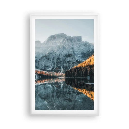 Plagát v bielom ráme - Zrkadlová krajina - 61x91 cm