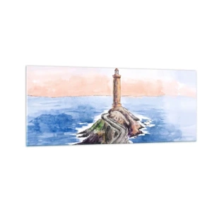 Obraz na skle - Tvárou v tvár moru - 100x40 cm