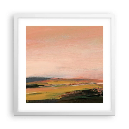 Plagát v bielom ráme - V ružových tónoch - 40x40 cm