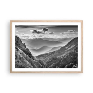 Plagát v ráme zo svetlého duba - Až k horizontu - 70x50 cm