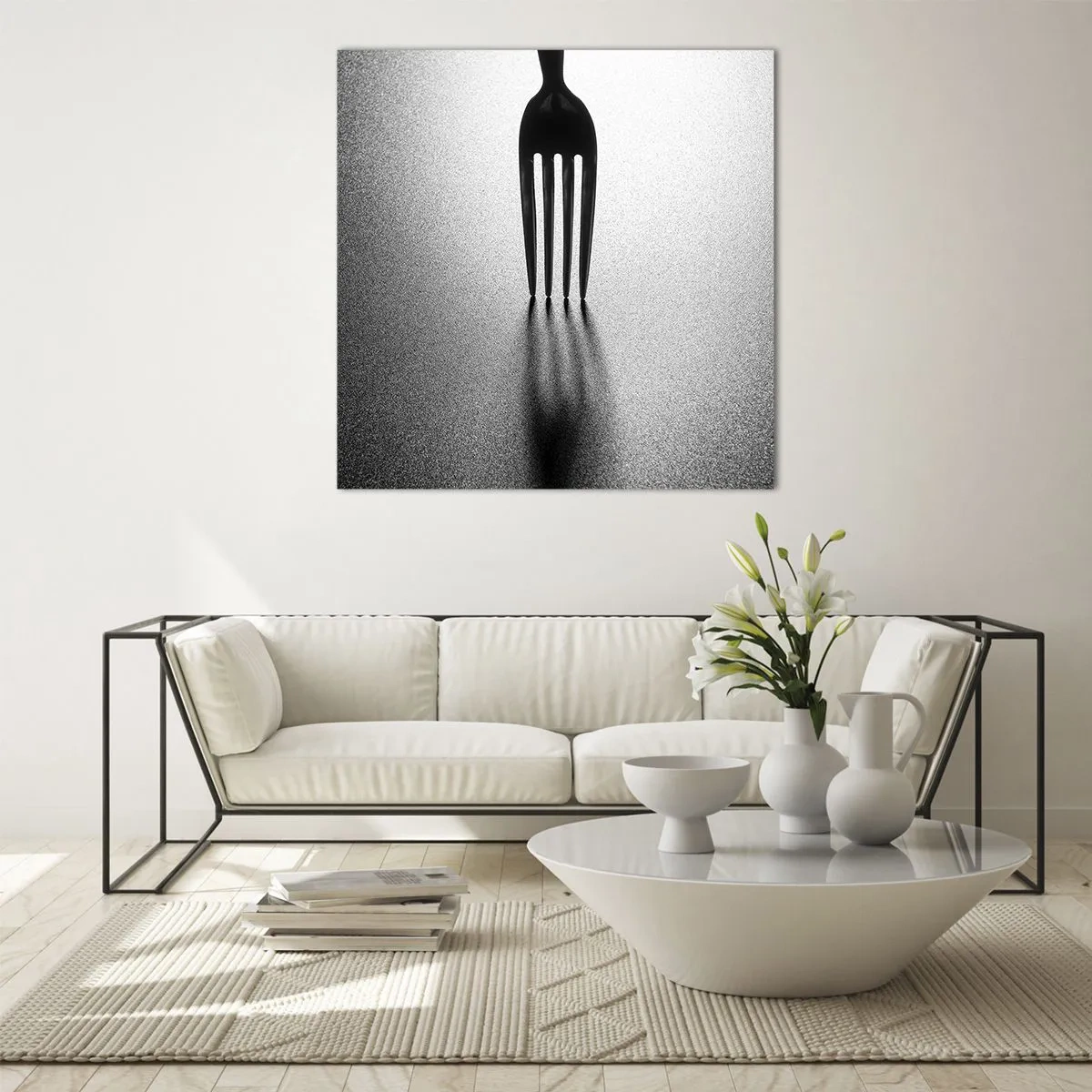 Obraz na skle - Svetlo a tieň - 70x70 cm