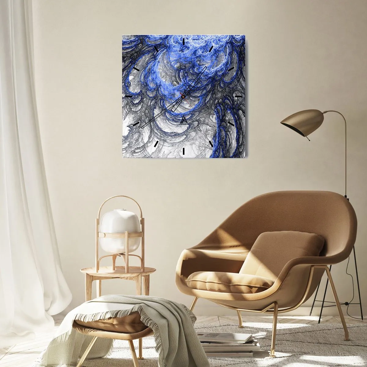 Nástenné hodiny - Zrod vlny - 40x40 cm