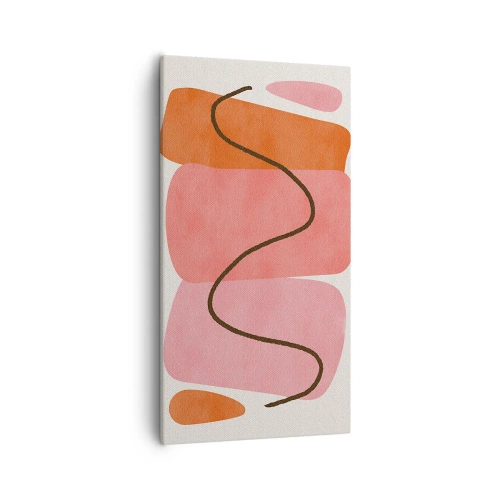 Obraz na plátne - Jemný pohyb foriem - 55x100 cm