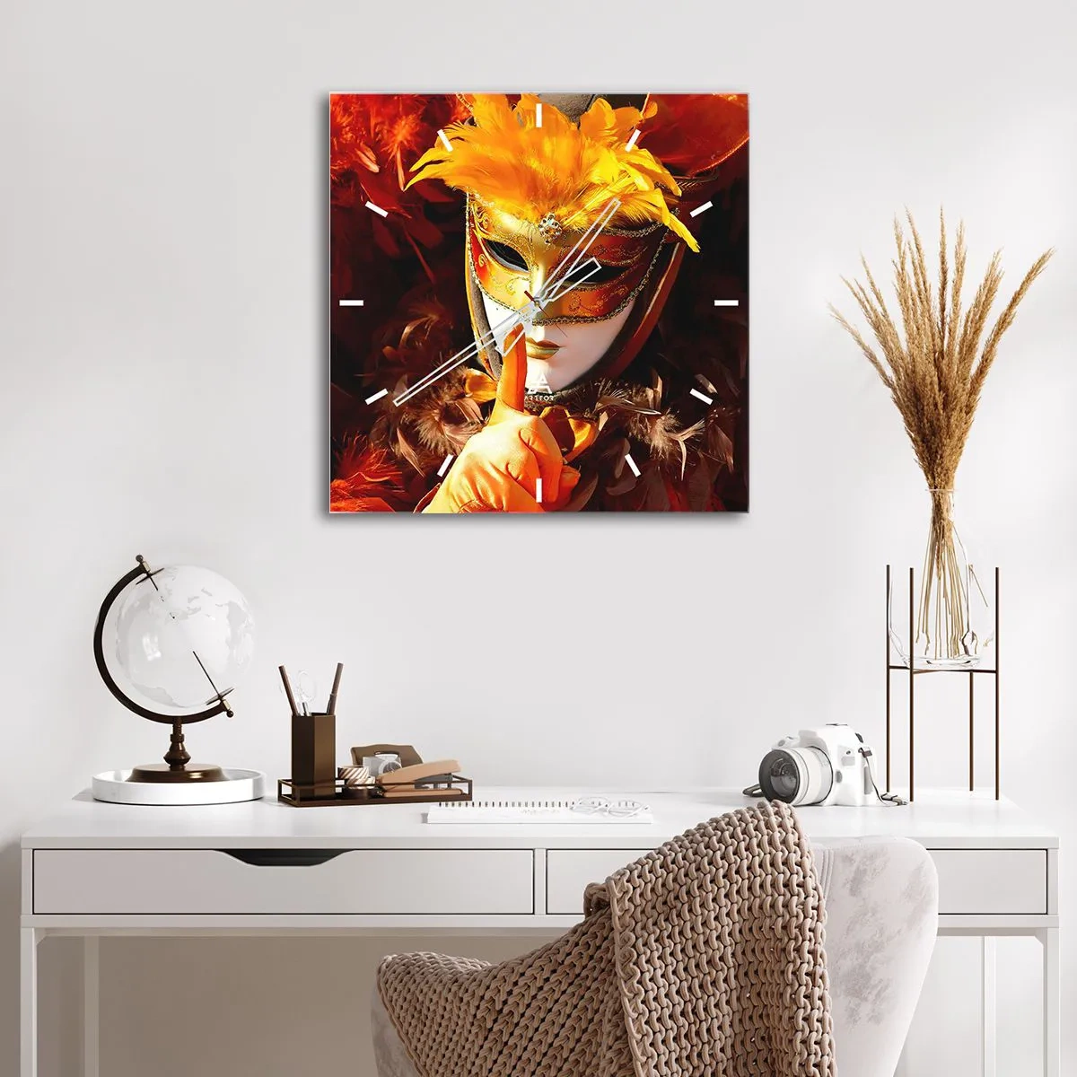 Nástenné hodiny - Tajomstvo je časťou hry - 40x40 cm