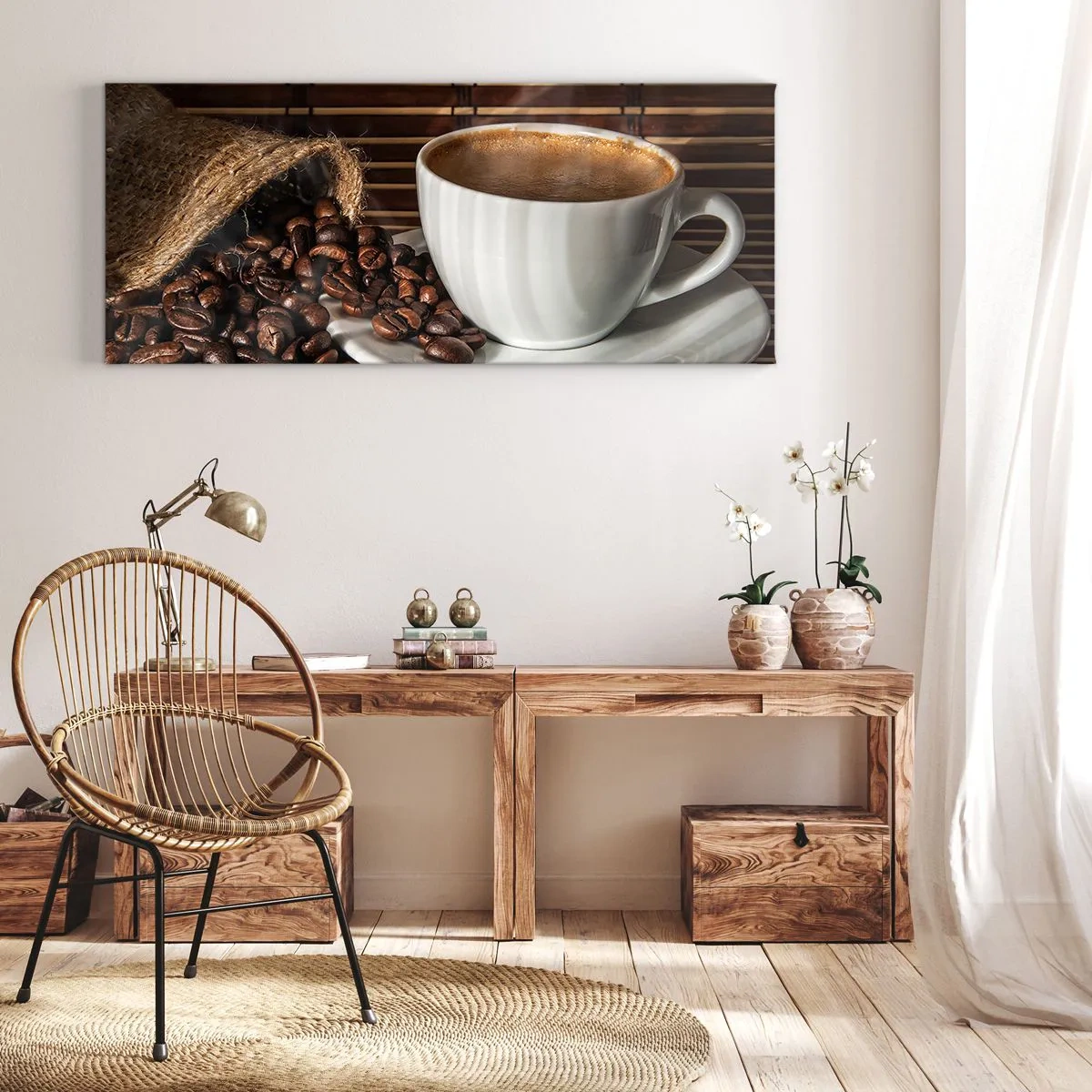 Obraz na plátne - Čiernosť uhlia, priezračnosť jantáru - 100x40 cm