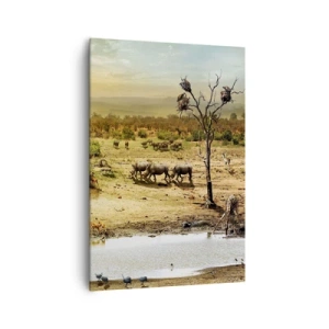 Obraz na plátne - „Z raja opäť pramenila rieka…“ - 70x100 cm