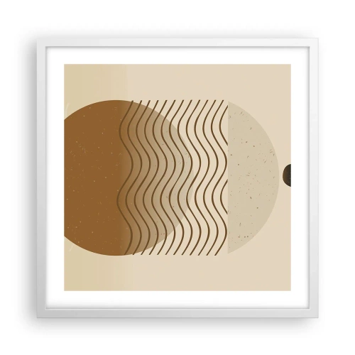 Plagát v bielom ráme - O pôvode geometrických obrazcov - 50x50 cm