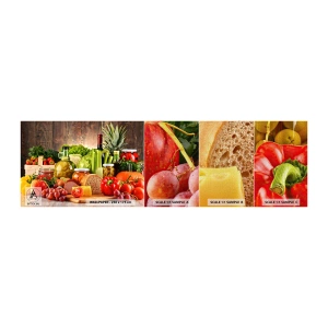 Vzorka fototapety Premium Canvas - Údené, pečené, marinované - Gastronómia, Zelenina, Ovocie - 100x30 cm