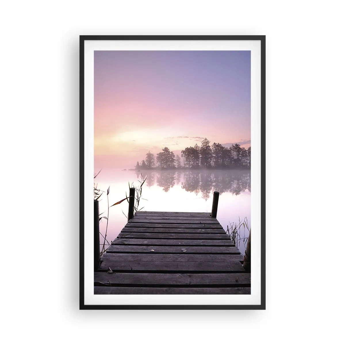 Plagát v čiernom ráme - Z ľaliovej hmly… - 61x91 cm