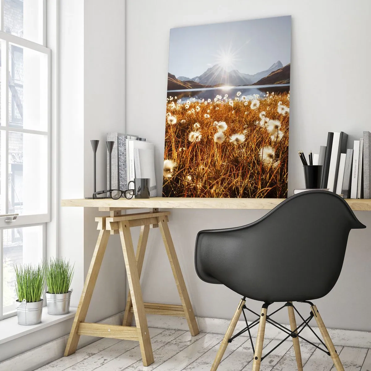 Obraz na skle - Tvrdosť skál, mäkkosť tráv - 50x70 cm