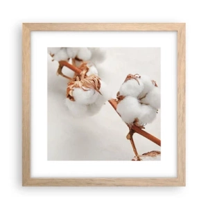 Plagát v ráme zo svetlého duba - Len objímať - 30x30 cm