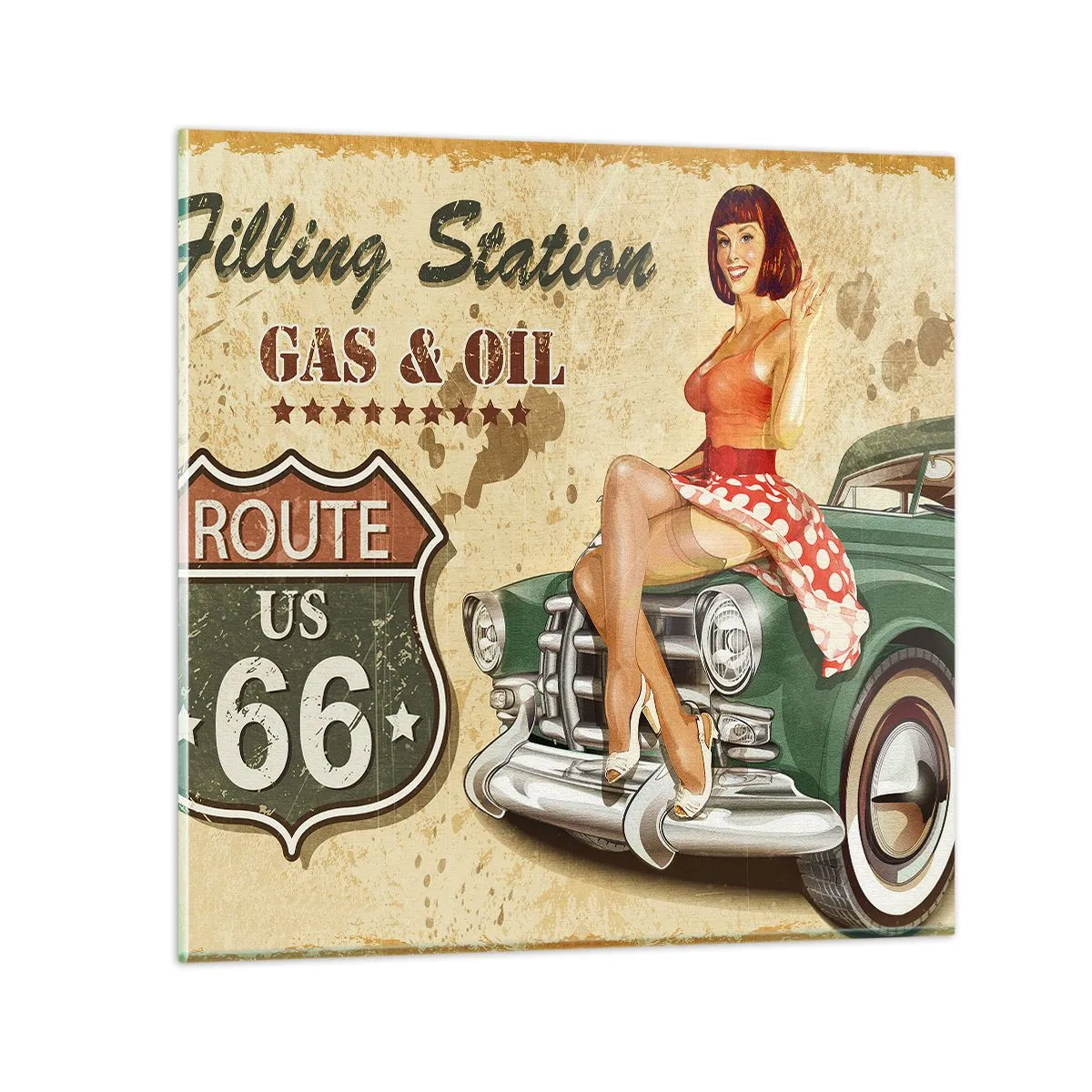 Obraz na skle - Skvelé 40. roky - 60x60 cm