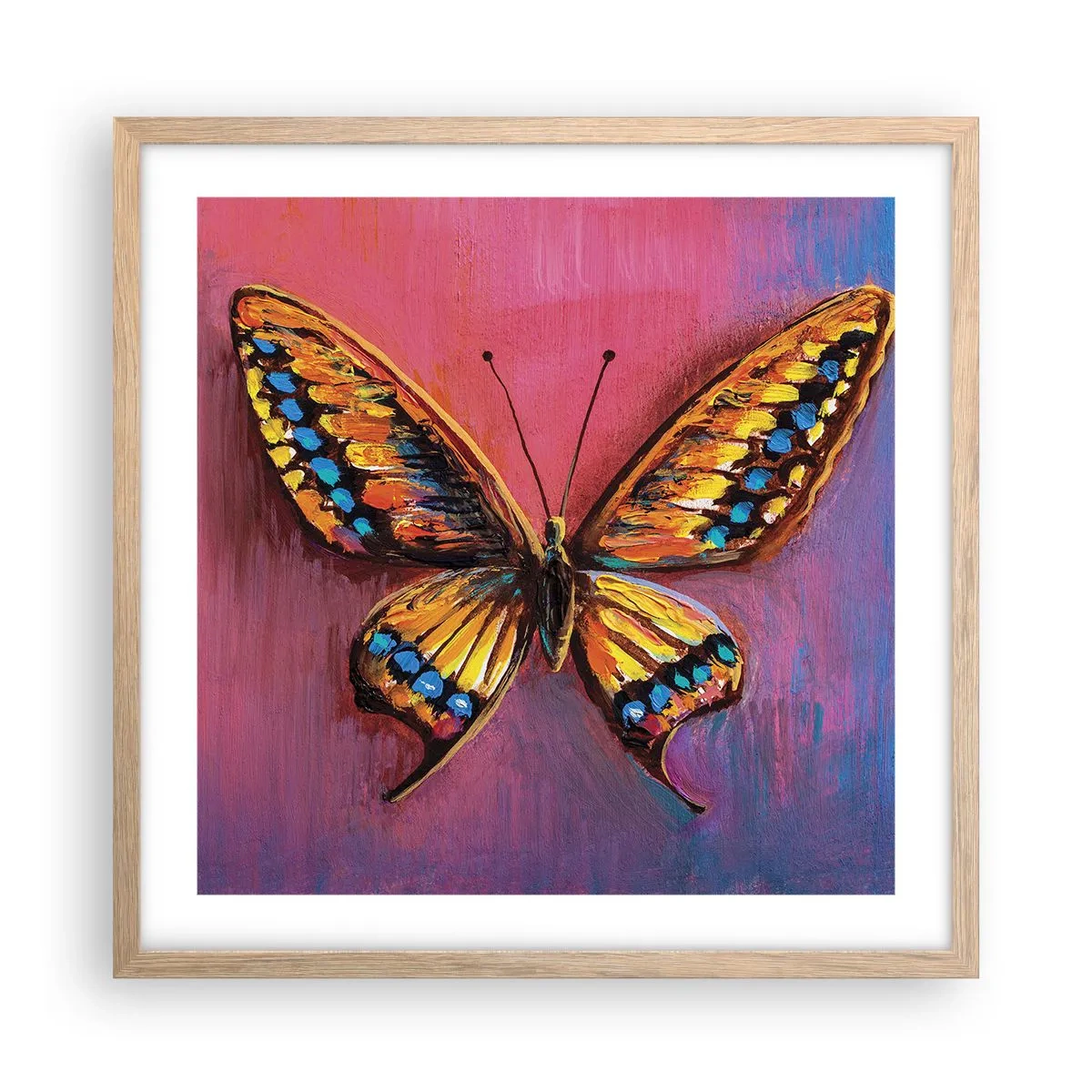 Plagát v ráme zo svetlého duba - Klenot prírody - 50x50 cm