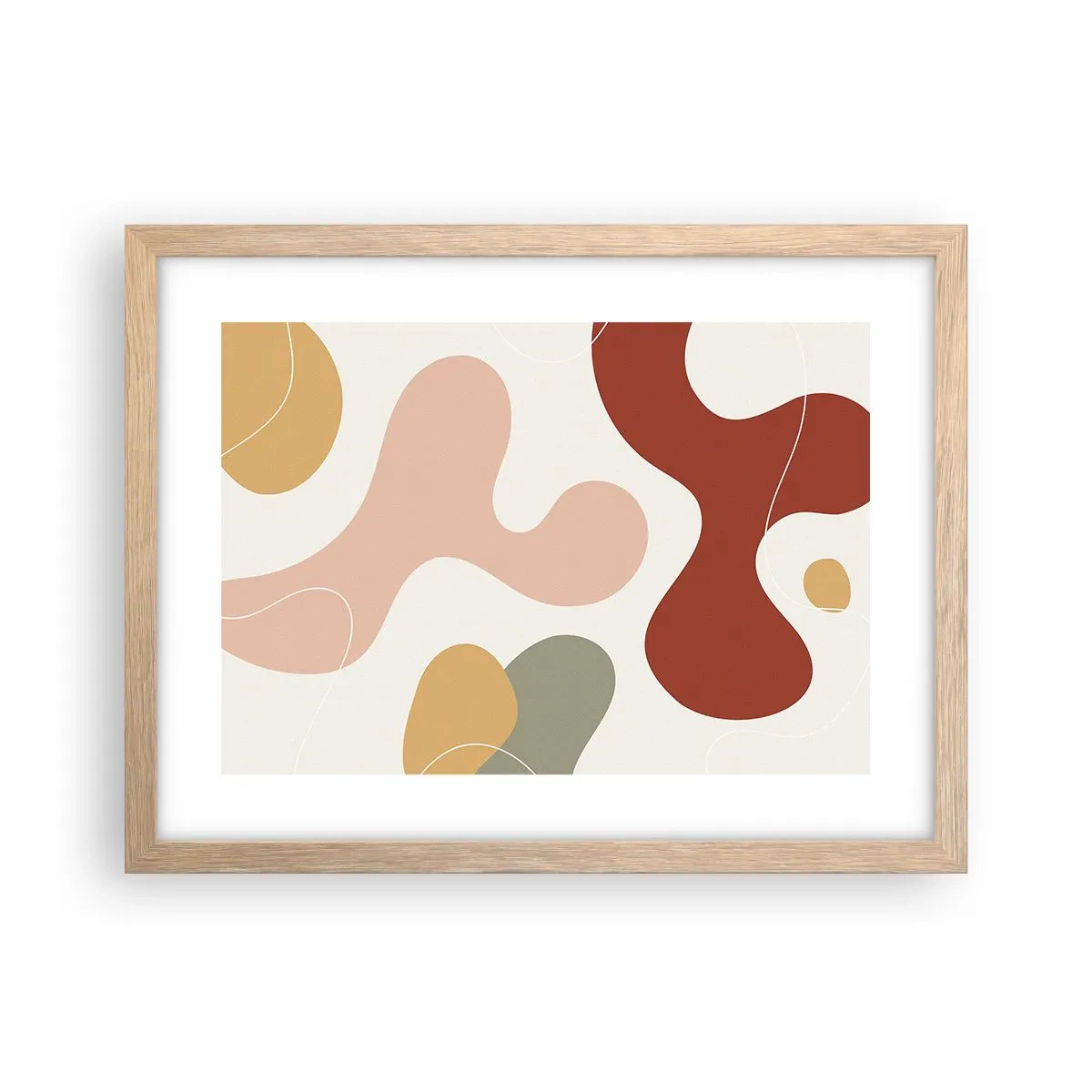 Plagát v ráme zo svetlého duba - Klikiháky - 40x30 cm