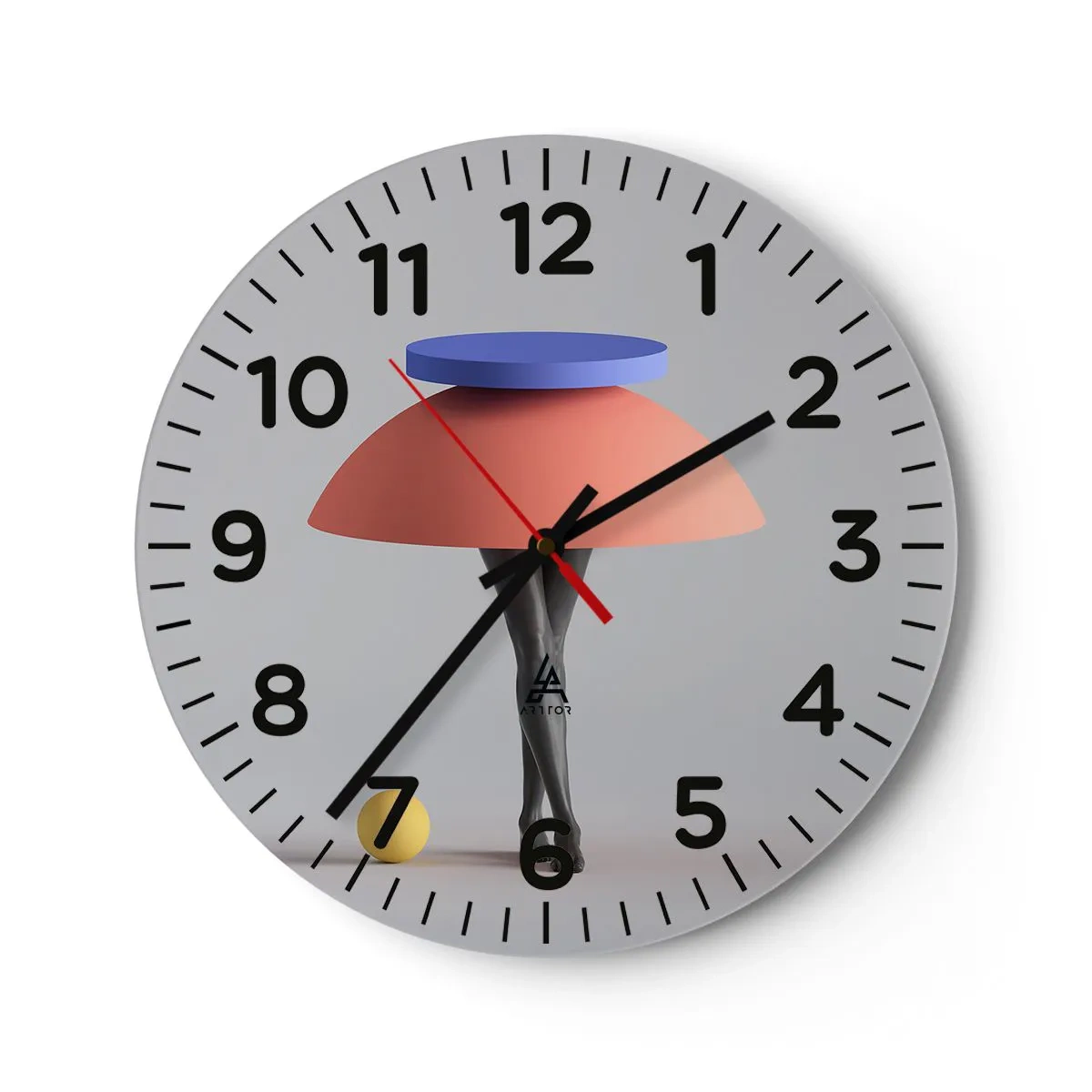 Nástenné hodiny - Surrealistická kompozícia - 40x40 cm