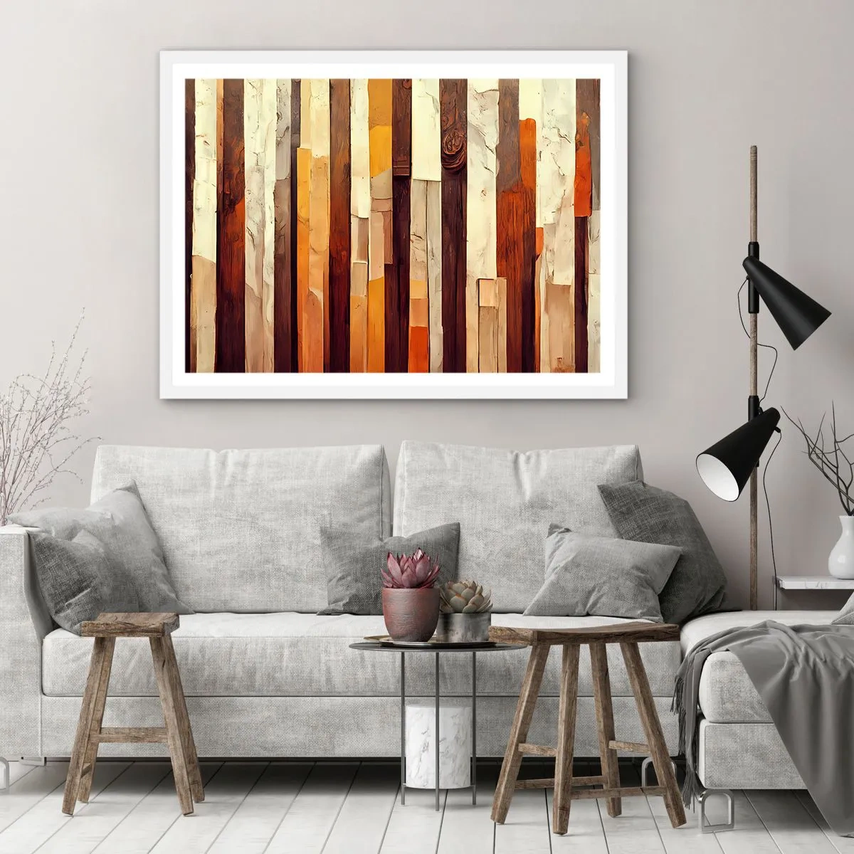 Plagát v bielom ráme - Hymna lesných stromov - 50x40 cm