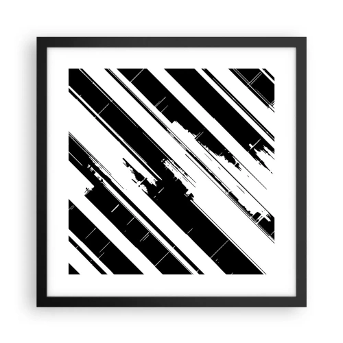 Plagát v čiernom ráme - Intenzívna a dynamická kompozícia - 40x40 cm