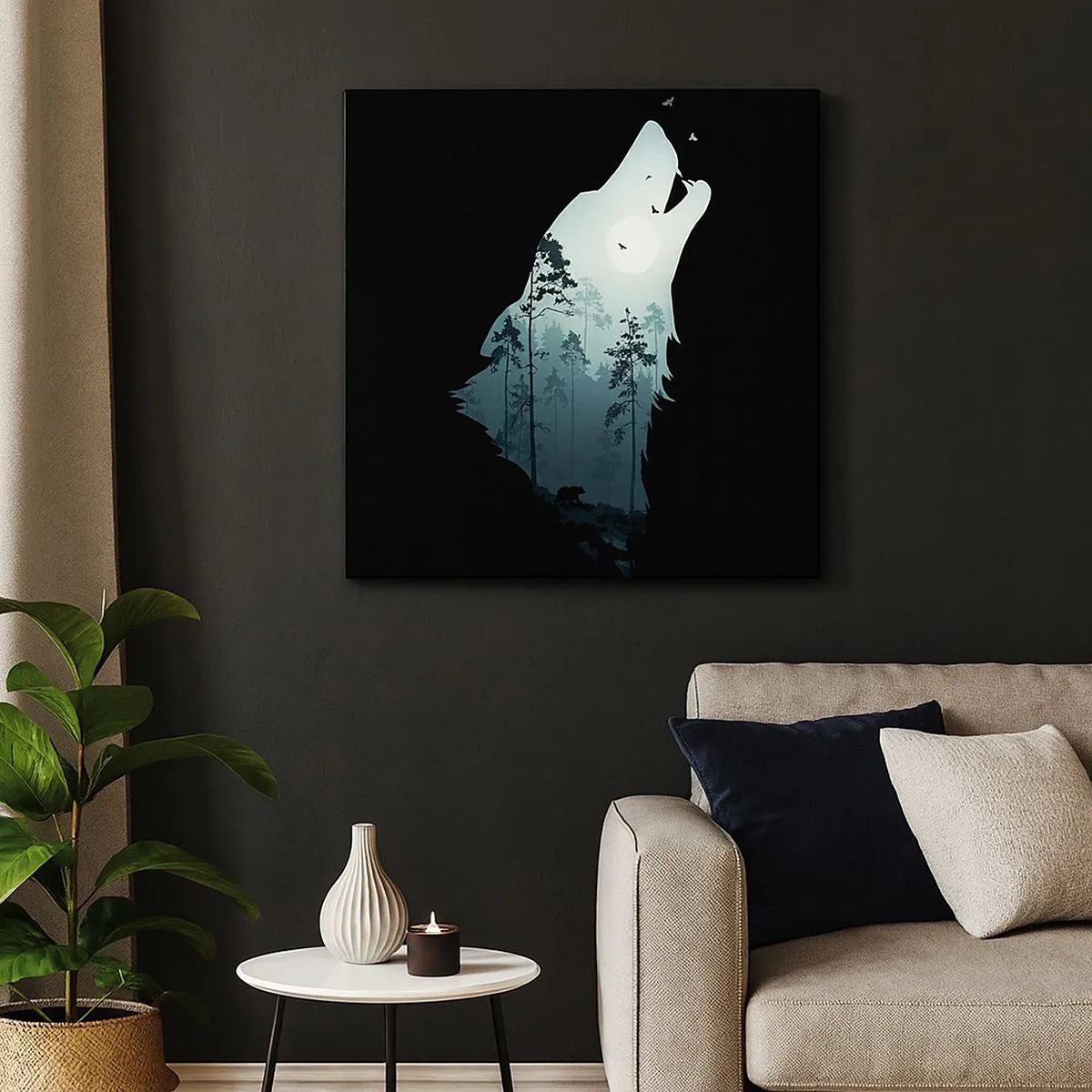 Obraz na plátne - Hlas lesnej noci - 30x30 cm