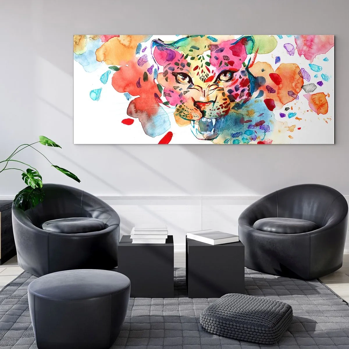 Obraz na skle - Kráska a zviera - 100x40 cm