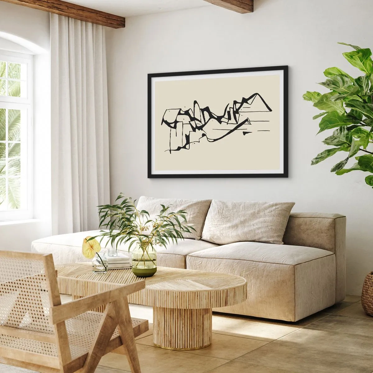 Plagát v čiernom ráme - Možná krajina - 100x70 cm