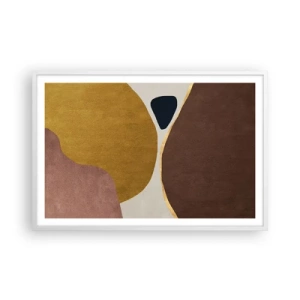 Plagát v bielom ráme - Abstrakcia – miesto v priestore - 91x61 cm