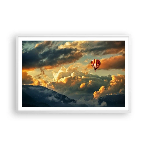 Plagát v bielom ráme - Letím, lebo chcem - 91x61 cm