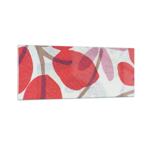 Obraz na skle - Kvetinová kompozícia v ružovej - 100x40 cm
