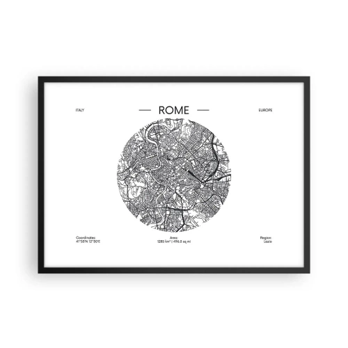 Plagát v čiernom ráme - Anatómia Ríma - 70x50 cm