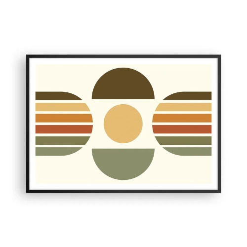 Plagát v čiernom ráme - Vo farbách zeme - 100x70 cm