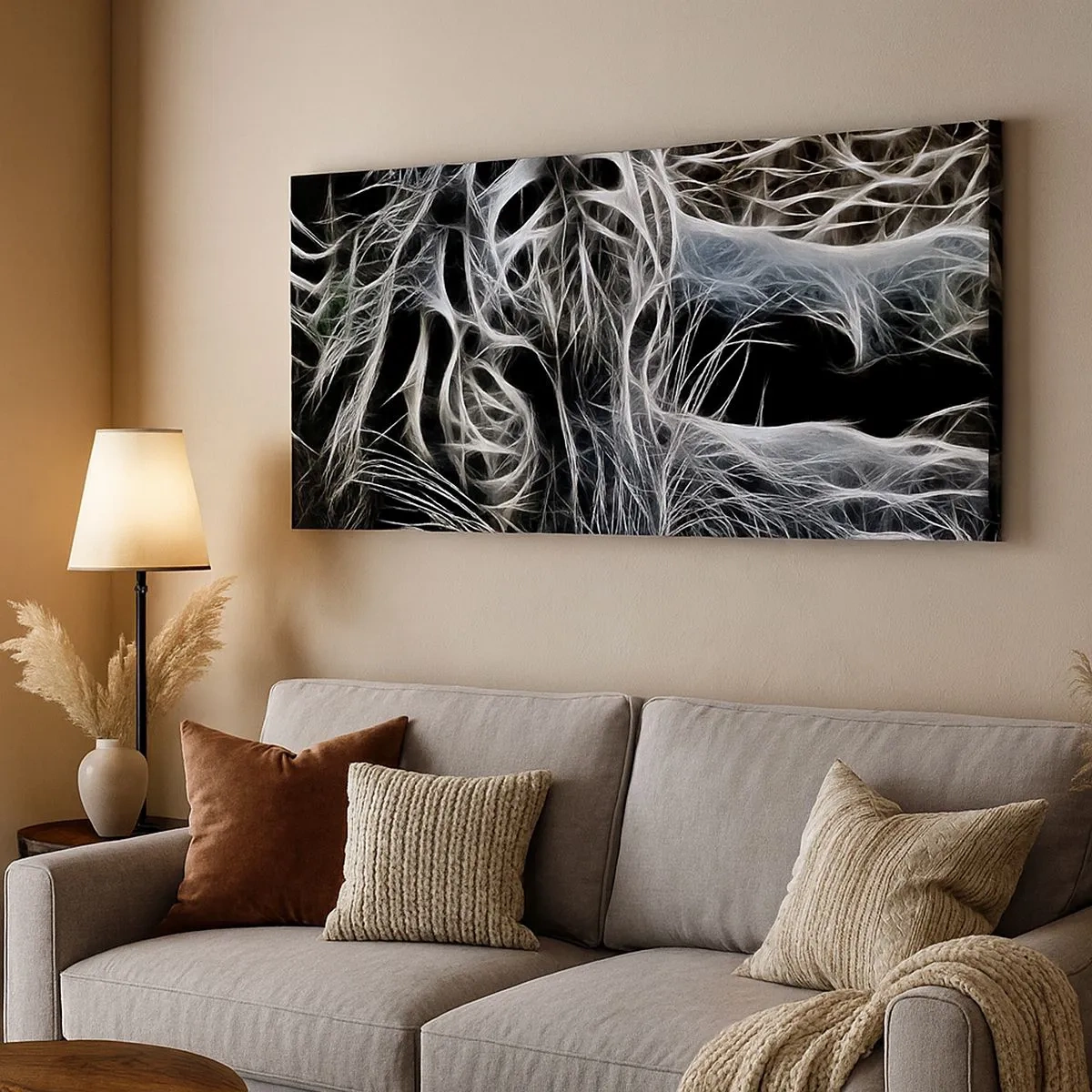 Obraz na plátne - Štúdia mačacej ľahkosti - 100x40 cm