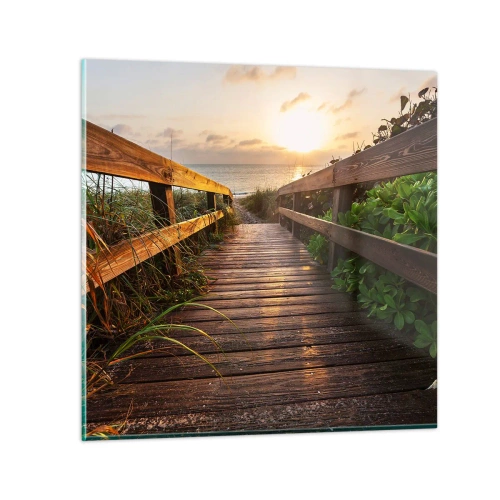 Obraz na skle - A priamo k brehu - 50x50 cm