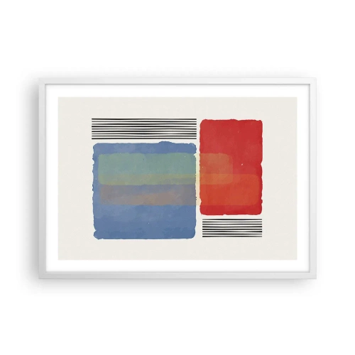 Plagát v bielom ráme - Duch a písmeno geometrie - 70x50 cm