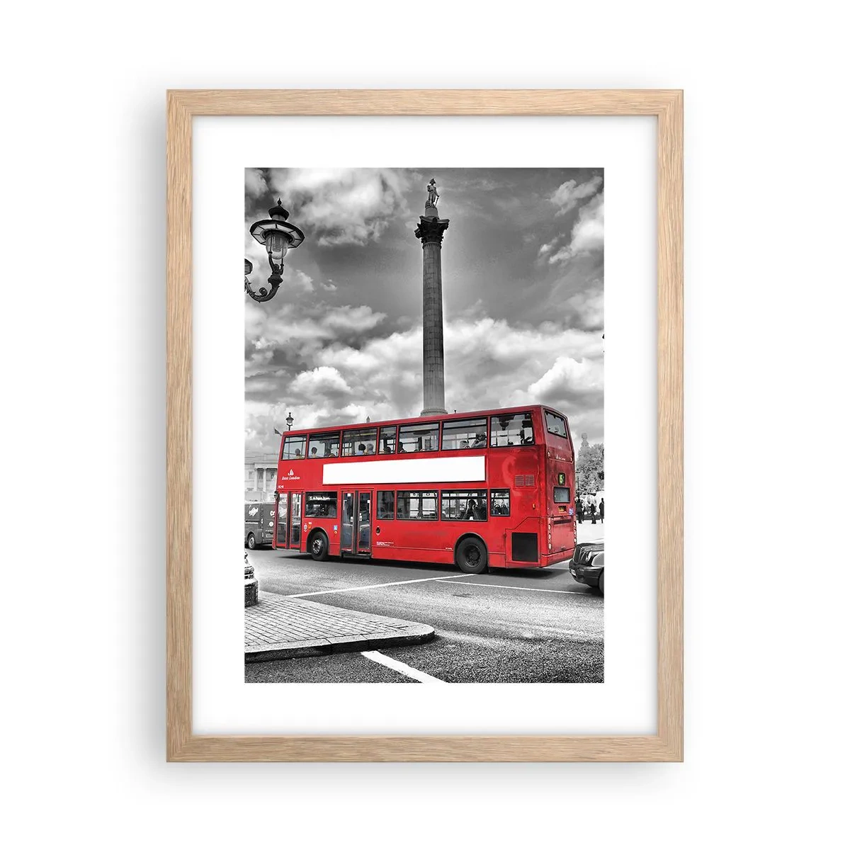 Plagát v ráme zo svetlého duba - Skutočný krvný obeh mesta - 30x40 cm