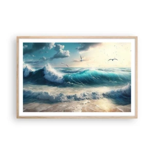 Plagát v ráme zo svetlého duba - Šušťanie len pre teba - 91x61 cm