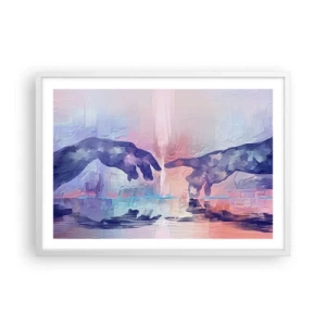 Plagát v bielom ráme - Božská iskra života - 70x50 cm