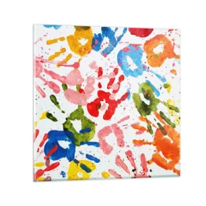Obraz na skle - Choď v stopách - 60x60 cm