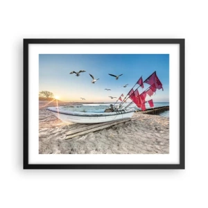 Plagát v čiernom ráme - Zaslúžená prestávka - 50x40 cm