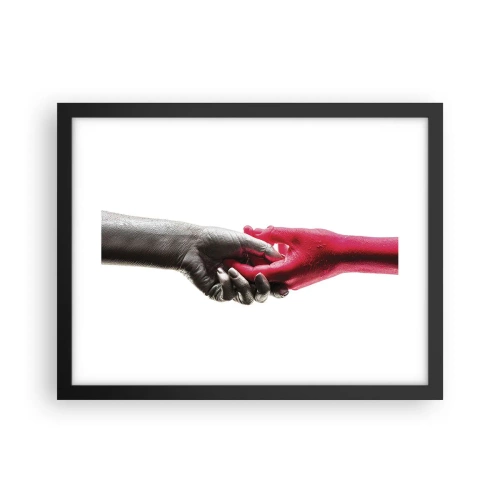 Plagát v čiernom ráme - Spolu aj keď sme odlišní - 40x30 cm