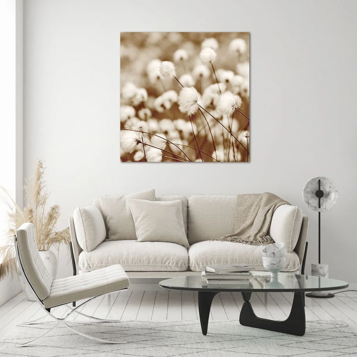 Obraz na skle - Chlpatý lán - 60x60 cm