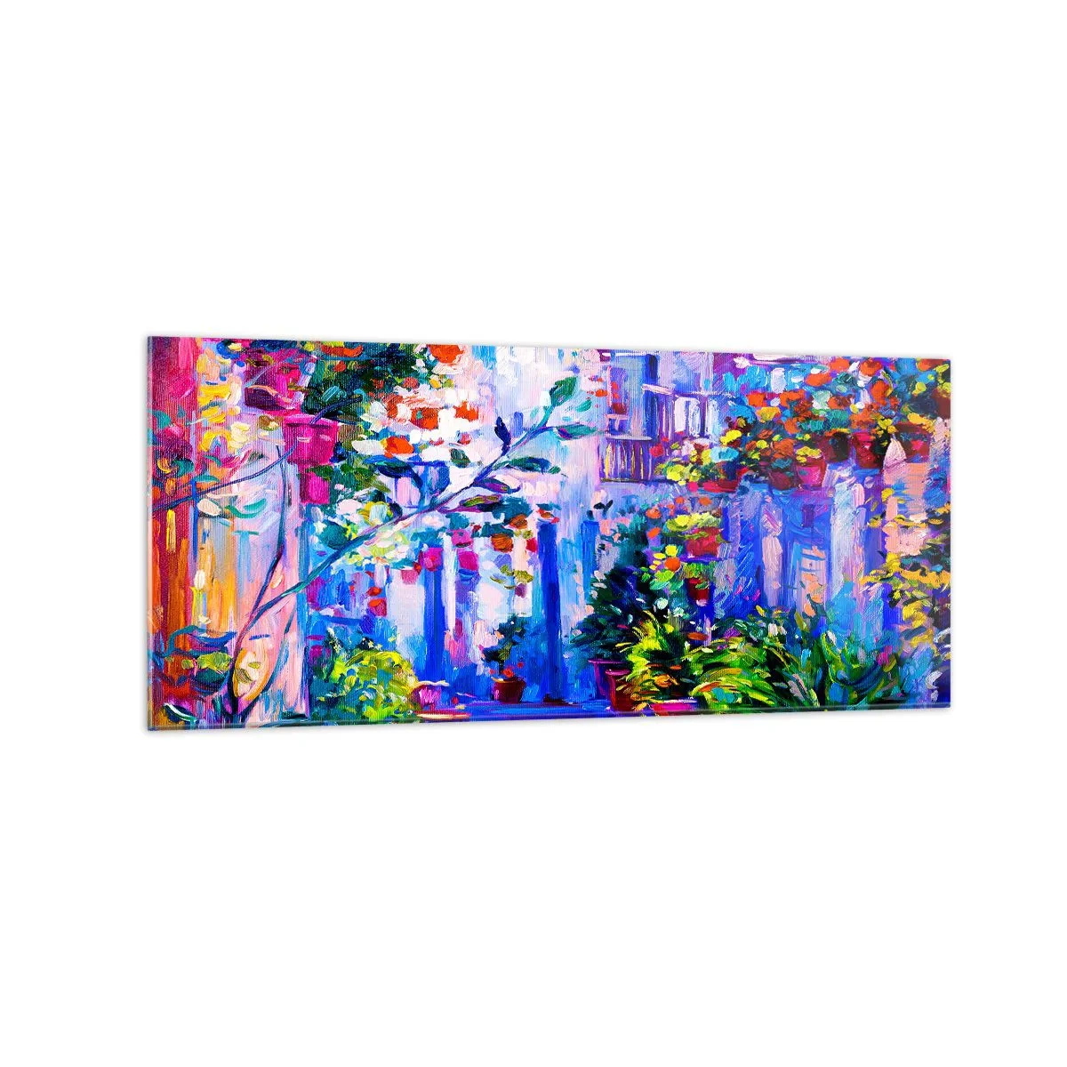 Obraz na skle - Impresia - talianska ulička - 120x50 cm
