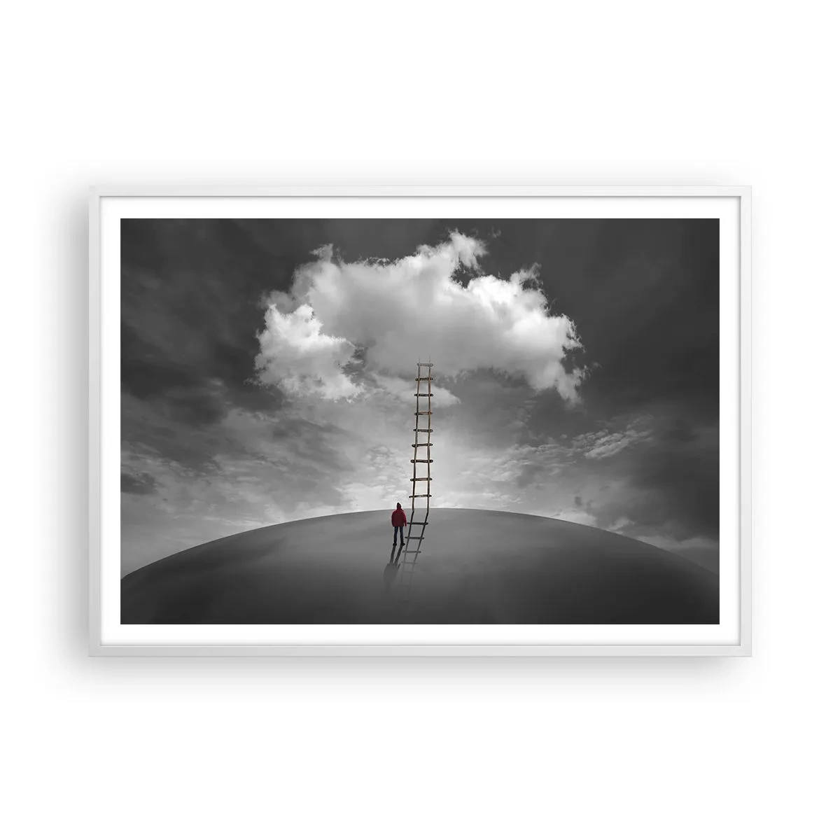 Plagát v bielom ráme - Všetko je možné - 100x70 cm