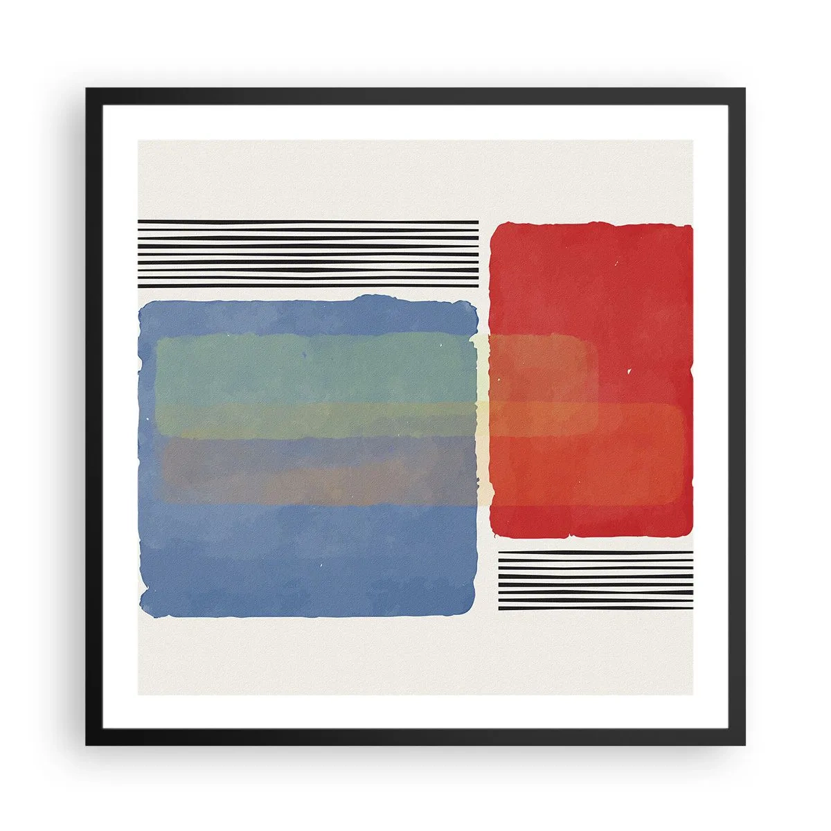 Plagát v čiernom ráme - Duch a písmeno geometrie - 60x60 cm