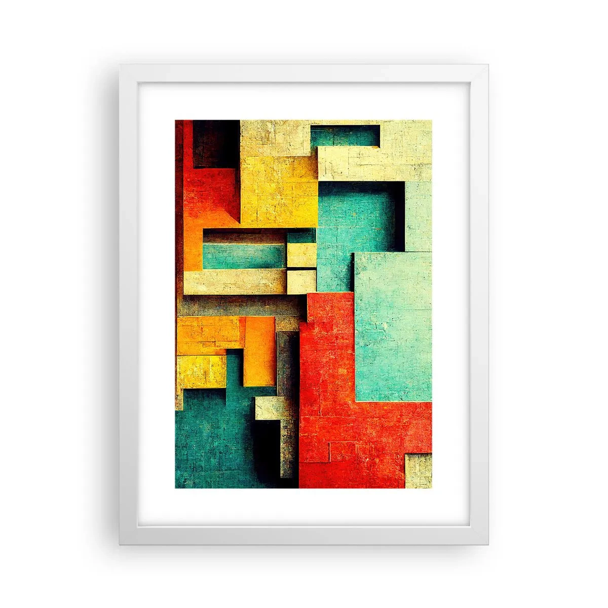 Plagát v bielom ráme - Festival pravých uhlov - 30x40 cm