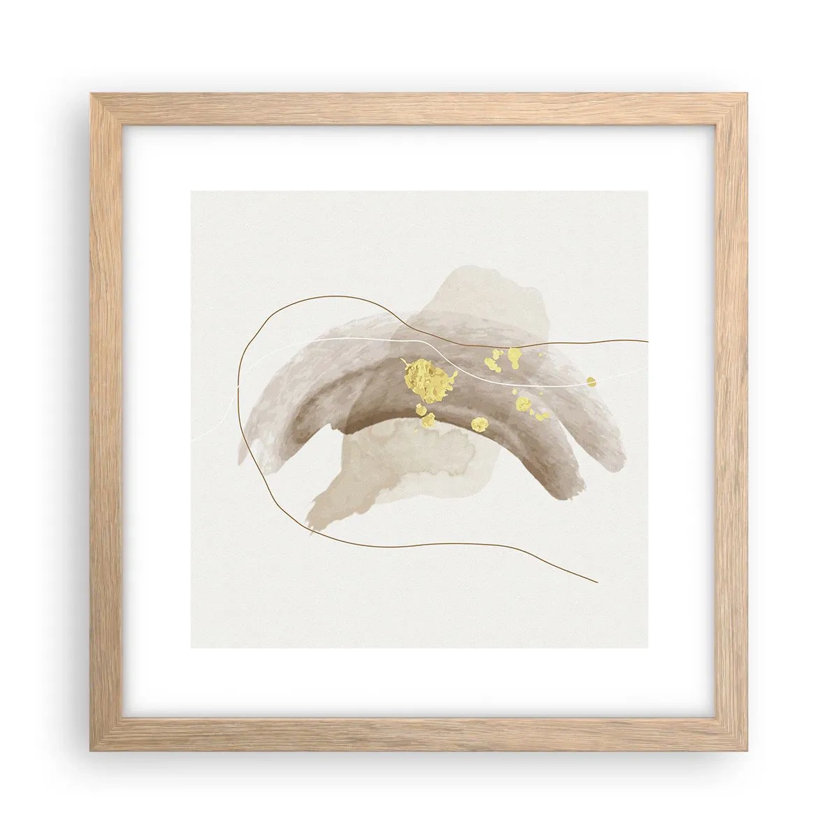 Plagát v ráme zo svetlého duba - Vesmírna bytosť - 30x30 cm