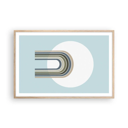 Plagát v ráme zo svetlého duba - Neodolateľná príťažlivosť - 91x61 cm