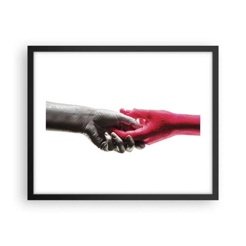 Plagát v čiernom ráme - Spolu aj keď sme odlišní - 50x40 cm