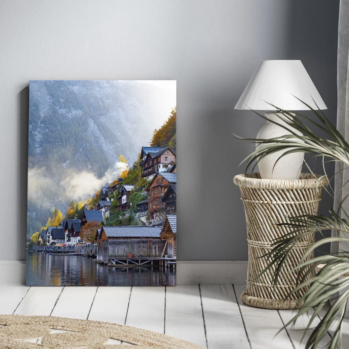 Obraz na plátne - Alpská krajina - 65x120 cm