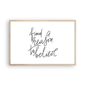 Plagát v ráme zo svetlého duba - Je to možné - 91x61 cm